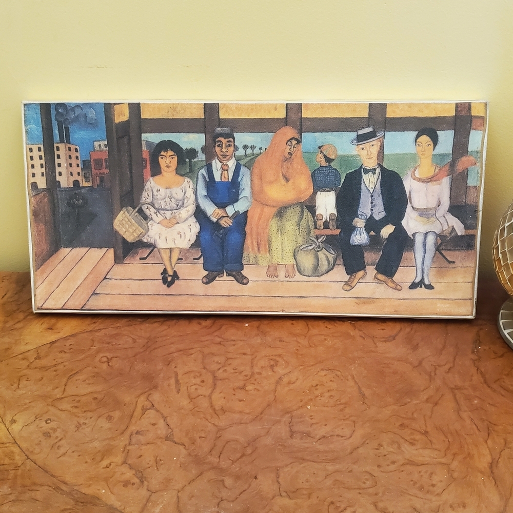 Colorful Frido Khalo Canvas Print Of "The Bus" 1929